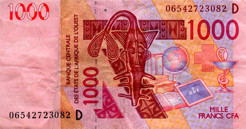西非法郎兑换人民币