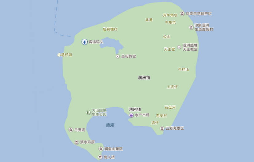 涠洲岛地图
