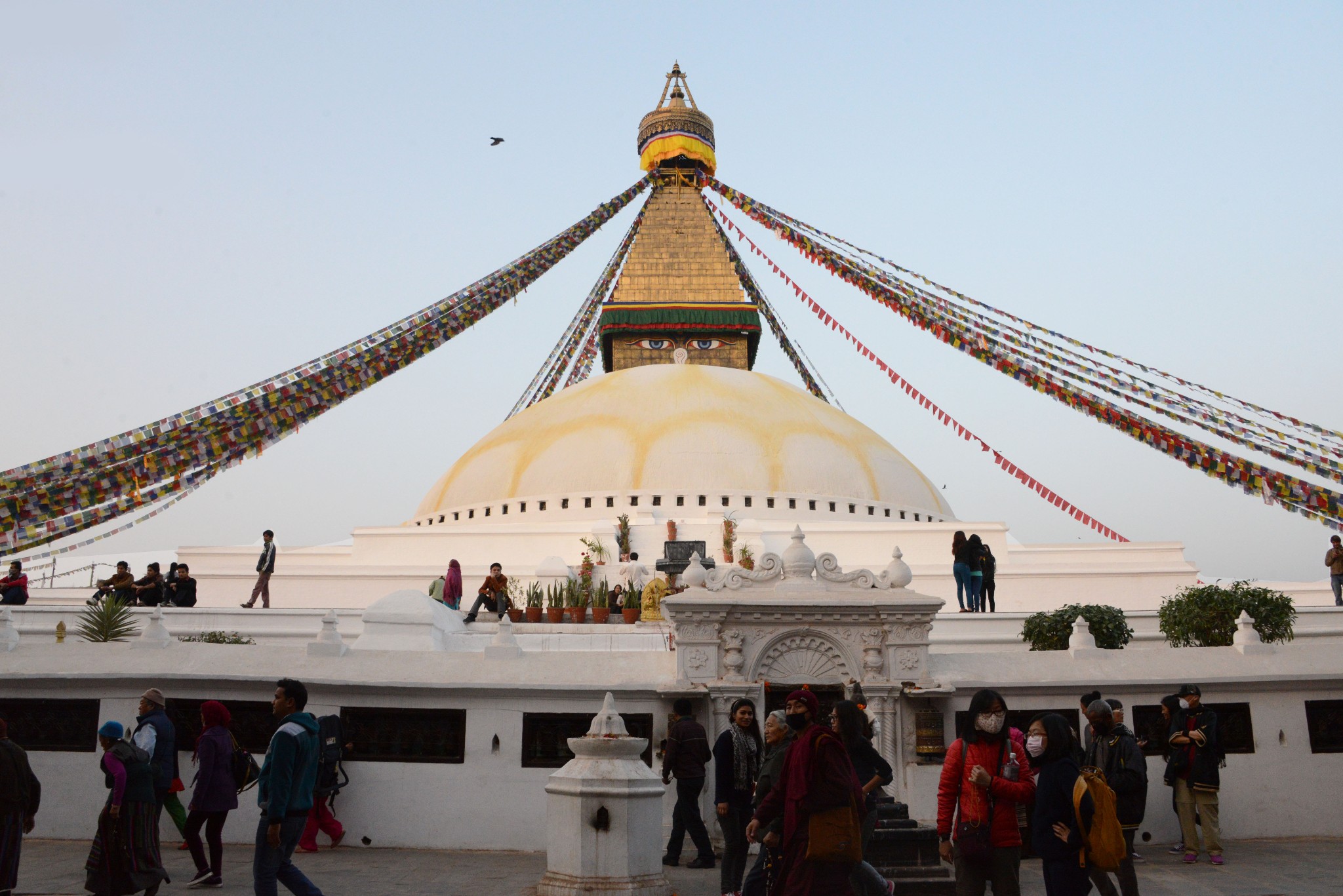 尼泊尔之行—世界最大的圆佛塔Boudha Stupa 博大哈佛塔_游记