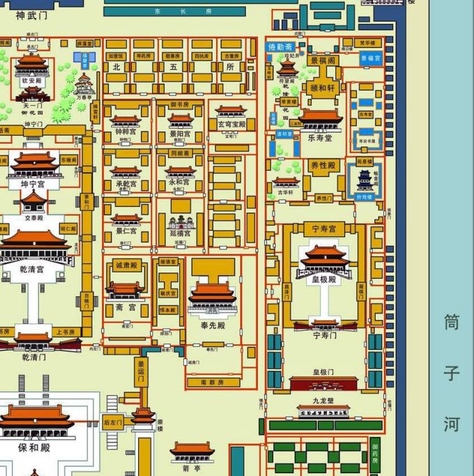 故宫平面图小学生