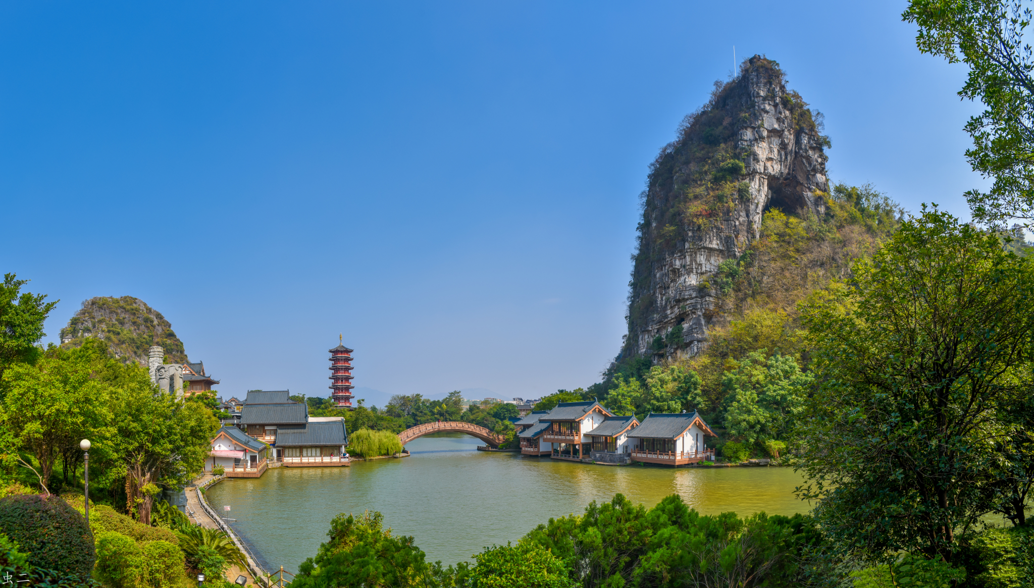 桂林 木龙湖 木龙塔 (古塔巡礼系列之68)宋城墙遗址 李济深故居-市保