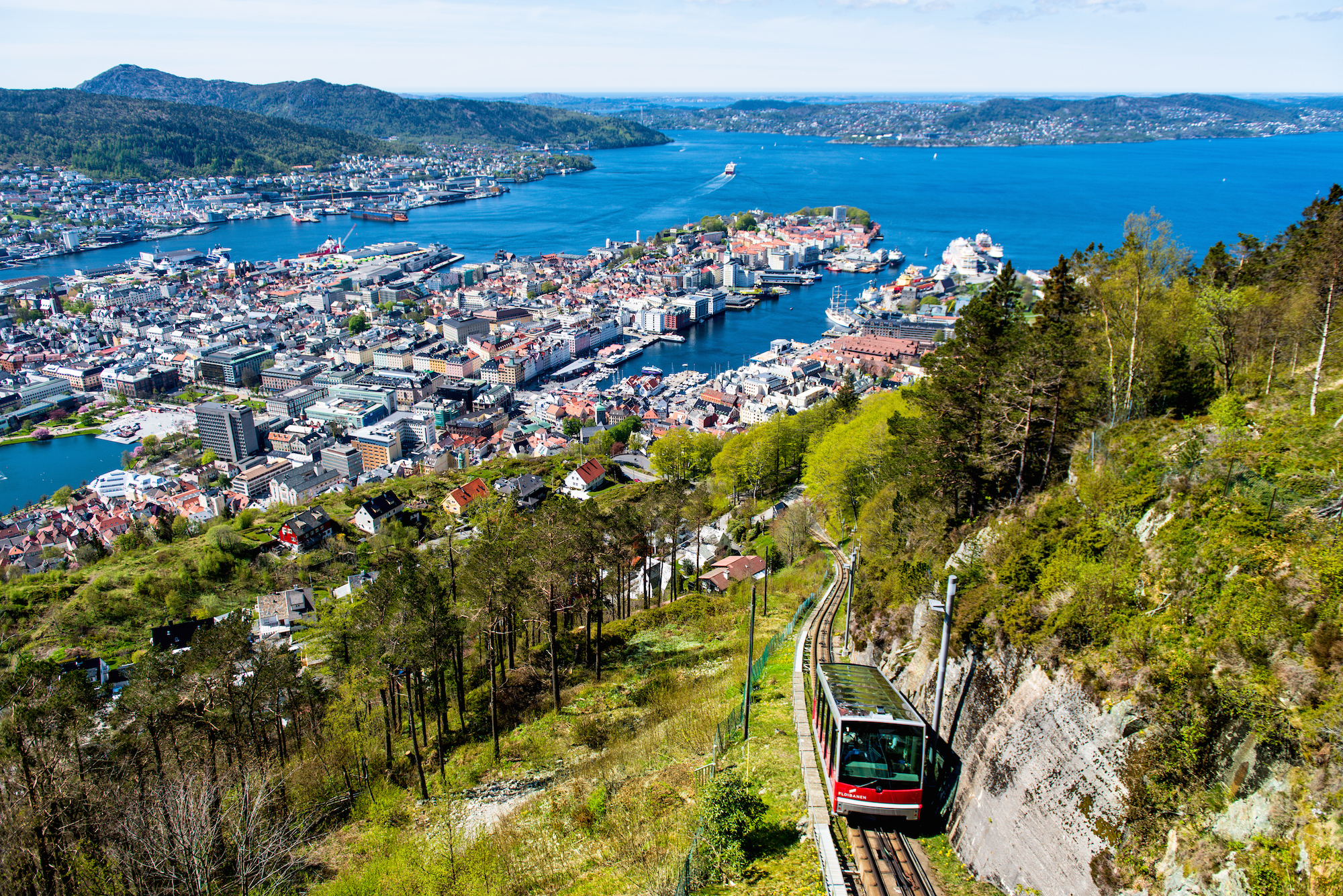 【弗罗伊索道 floibanen funicular】