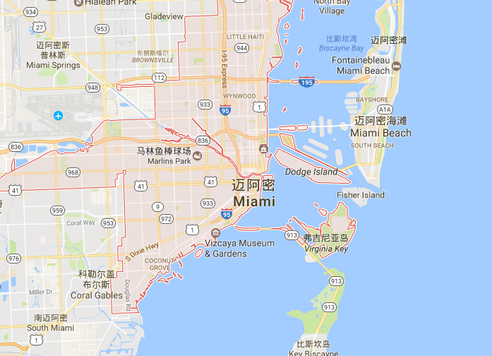 美国 迈阿密市内中文专车包车畅游(美国航空球馆/海滩南区/阳关海滩