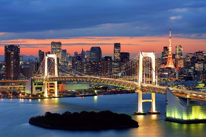 东京湾上的彩虹大桥 图片来源于网络