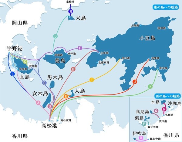 一期一会春季濑户内海看海赏樱之旅日本小众路线大阪四国高松直岛