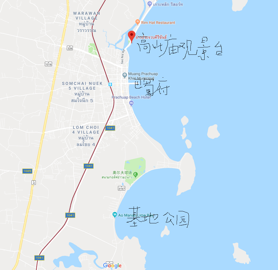 泰国巴蜀府附近的地图