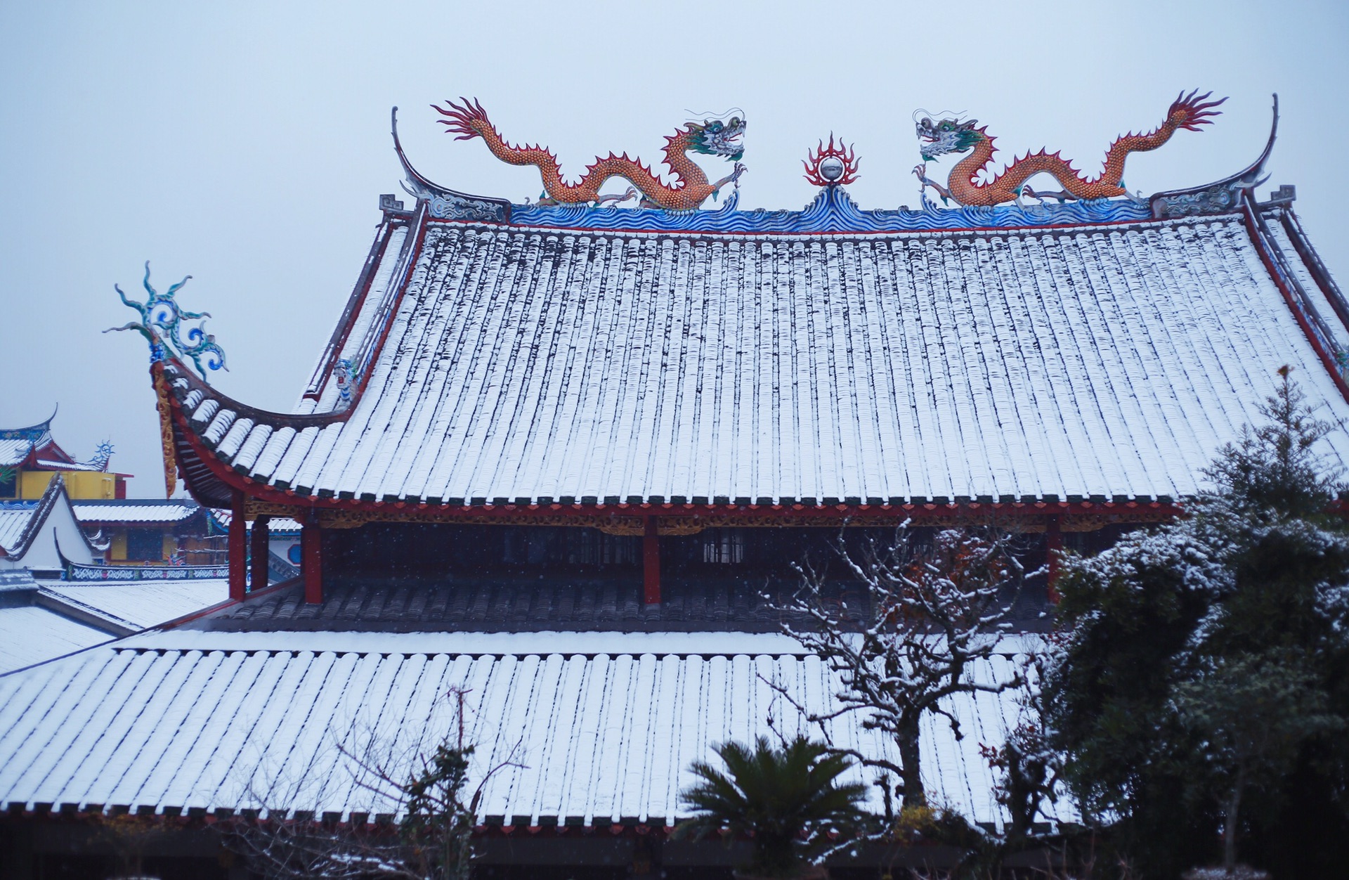 福建福州五大禅林之一，雪峰山雪峰寺的雪，震撼的留白_游记
