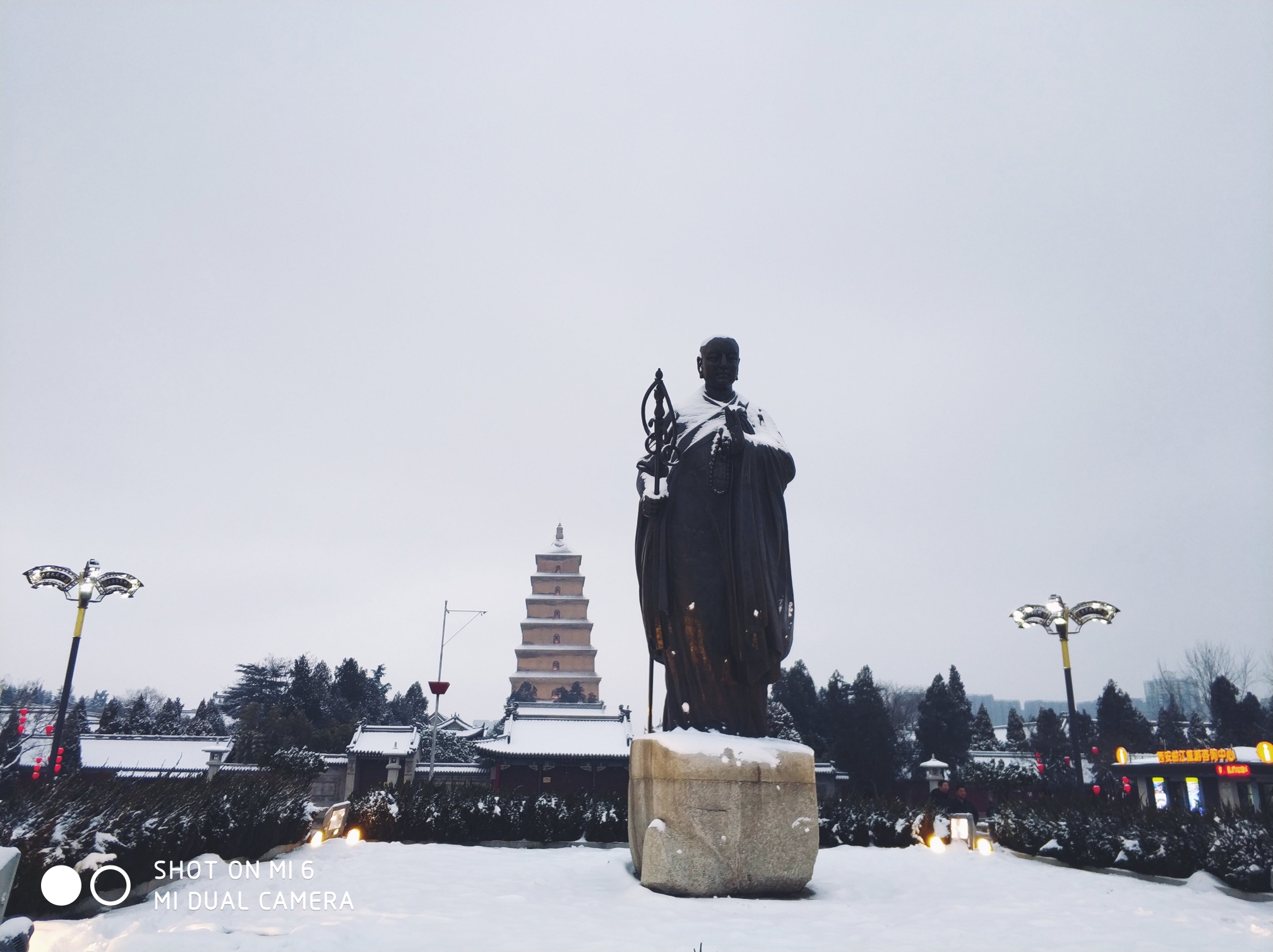 大雁塔雪景,西安旅游攻略 - 马蜂窝