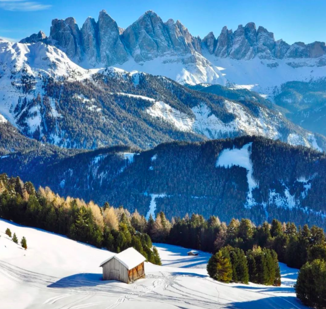 多洛米蒂冰天雪地的另一番美景