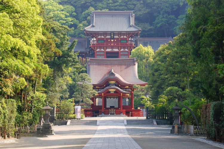 我们的专业司导会带领客人到访的【鹤冈八幡宫】拥有一千多年历史,是