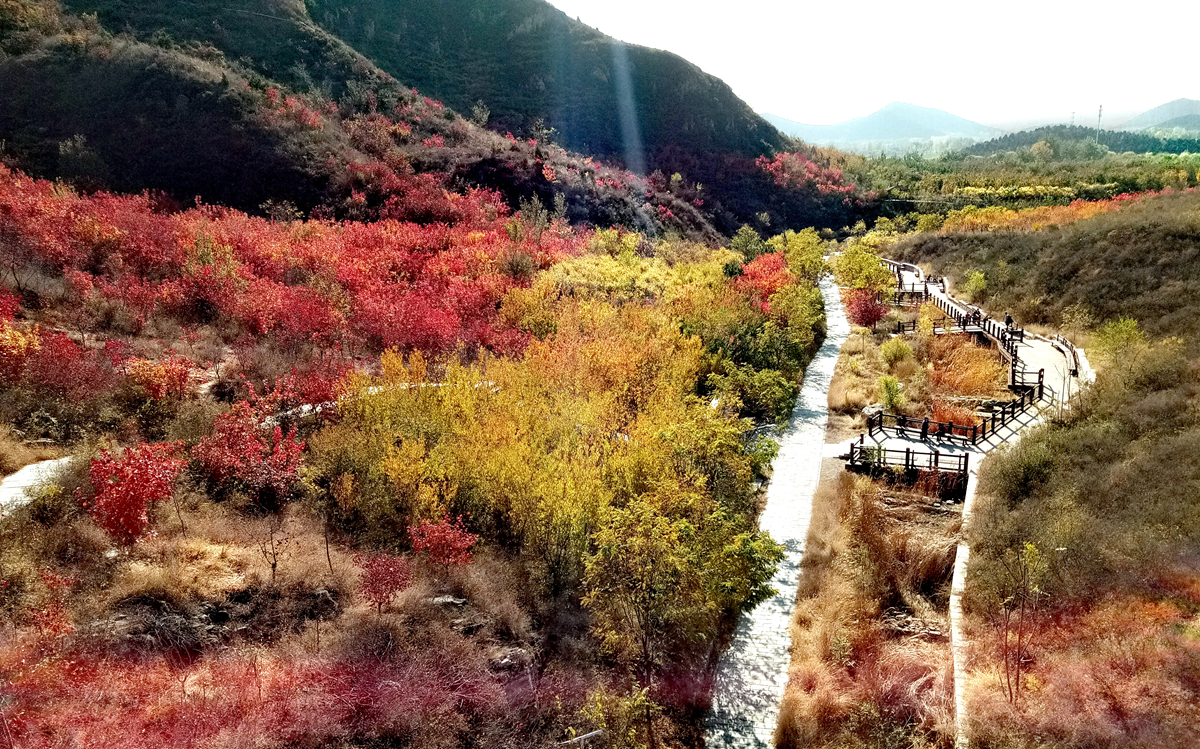 色彩斑斓——北京最美秋景····舞彩浅山,顺义旅游