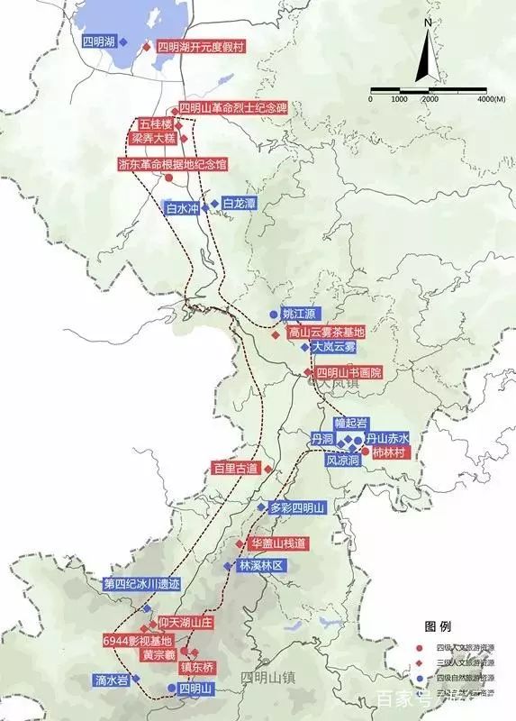 公路→蜻白线→丹山赤水→柿林村→s33→北溪漂流→黎白线→四明山