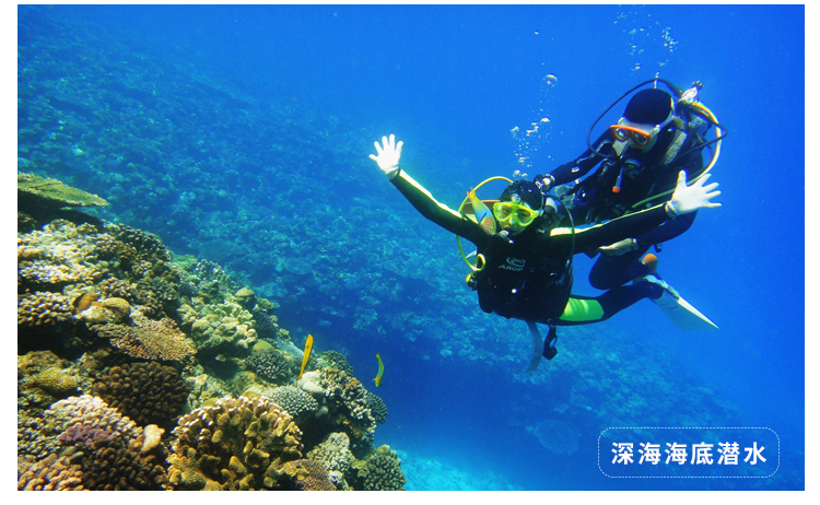 赠潜水拍照 三亚亚龙湾爱琴海padi潜水摩托艇一价包套餐户外一日游秒