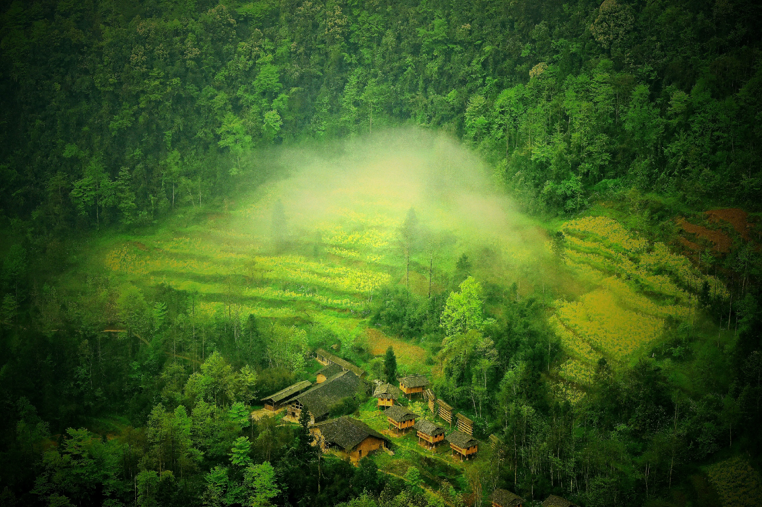 【武隆景点图片】天坑寨子景区