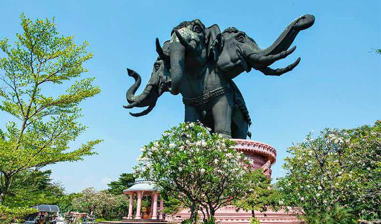 泰国·曼谷三头神像博物馆 the erawan museum 可选古城72府(景区门口