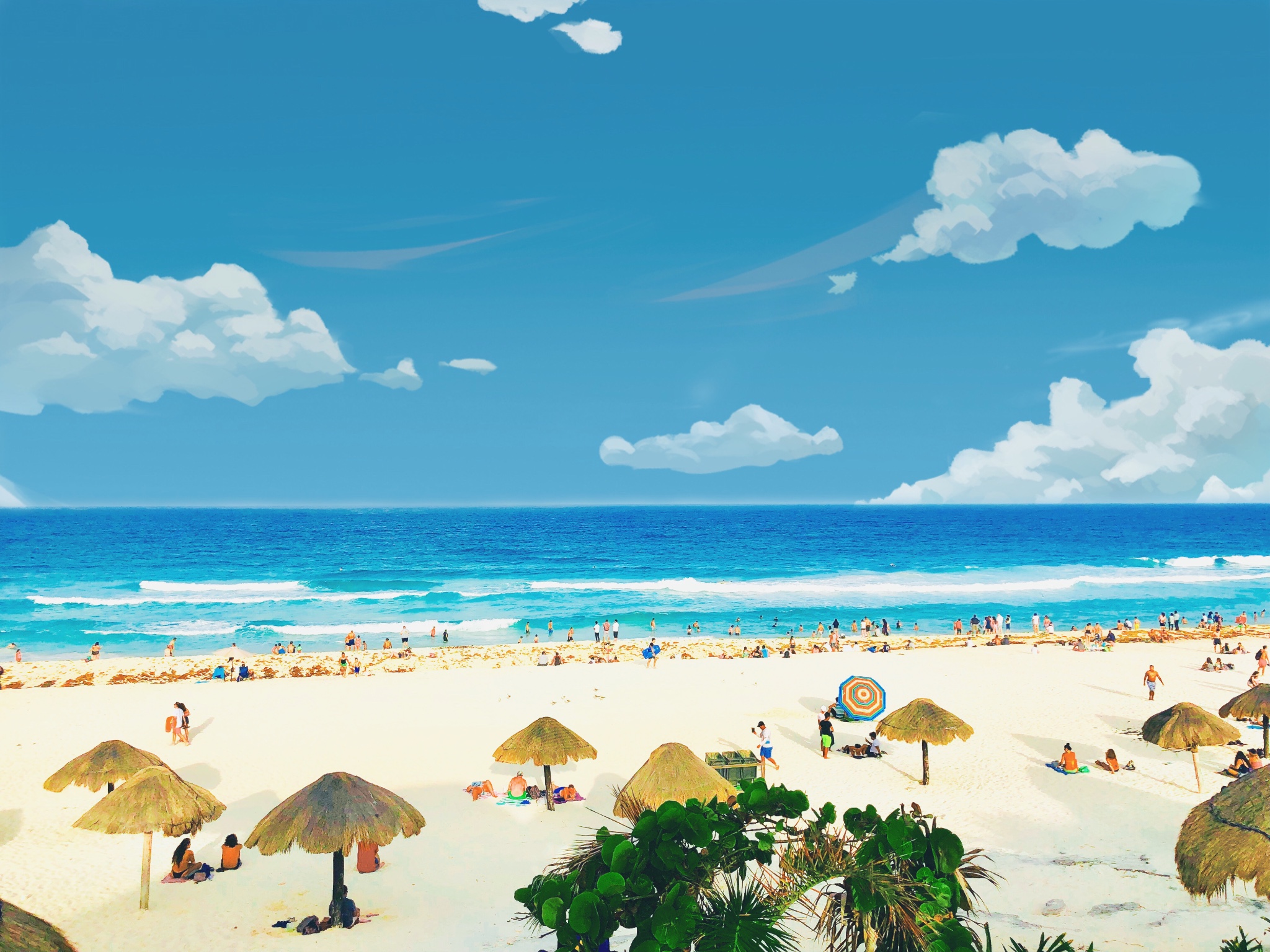 PINK姑娘的闲散七日游----墨西哥坎昆粉红湖打卡_游记