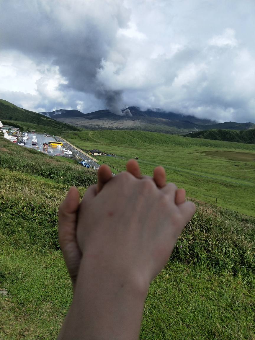 偶遇熊本部长的阿苏之旅 我带上了虔诚带上了你