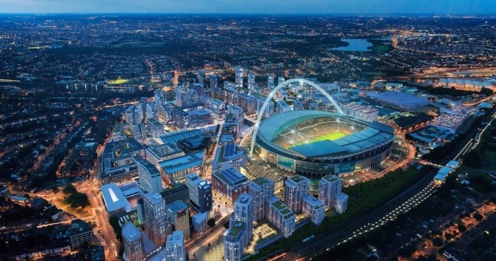 温布利体育场(wembleystadium)在温布利公园(wembleypark