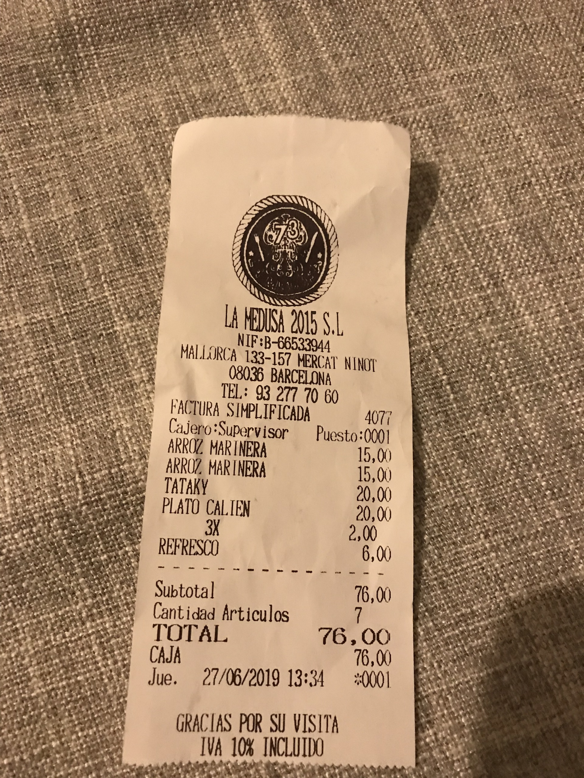 巴塞罗那美食-La Medusa 73