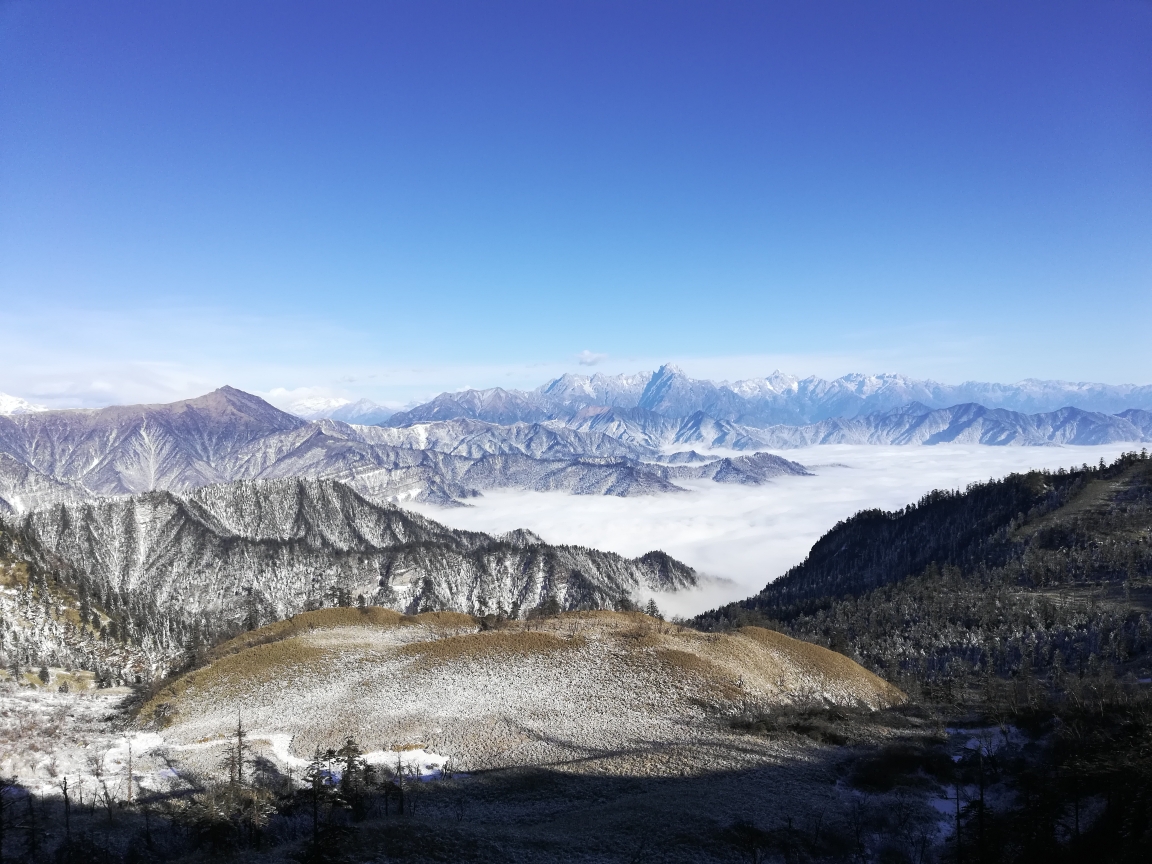 22:46行程 1月20日下午两点登华尖山,第二天早晨华尖山山顶看