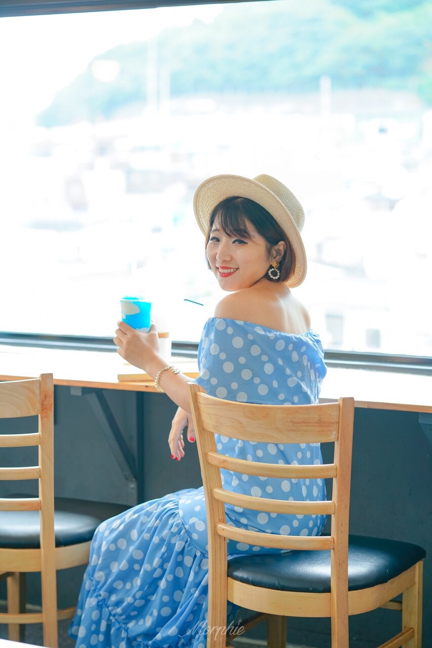 釜山美食-Blue House棉花糖咖啡館