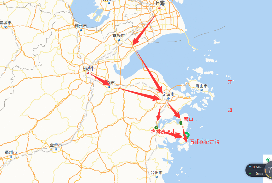 杭州,上海方向:走杭甬高速至宁波绕城往甬台温高速,再转象山高速至