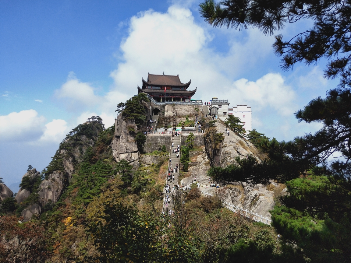 九华山从花台景区徒步到天台景区_游记