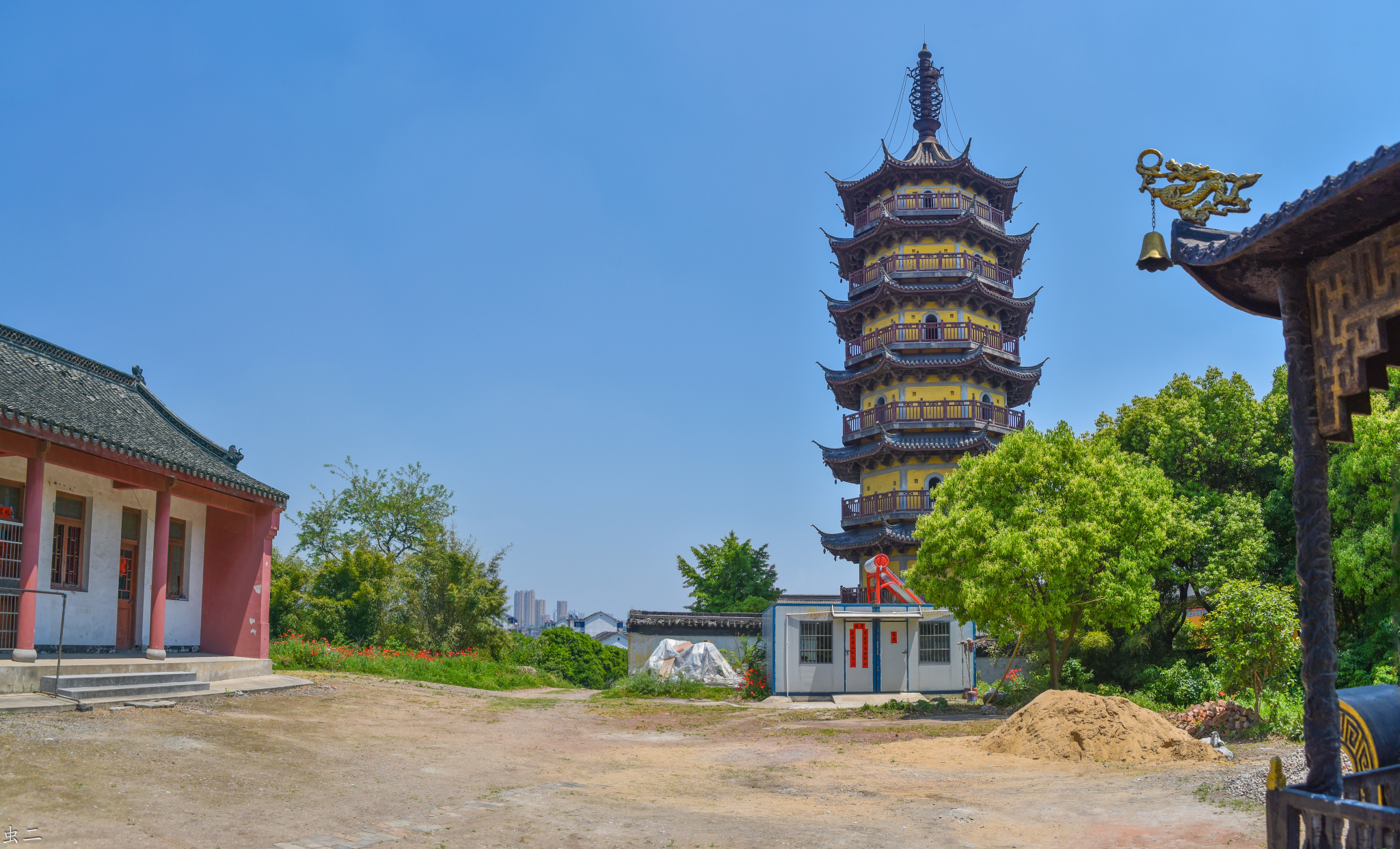 金坛顾龙山公园宝塔禅寺龙山宝塔园通庵600年银杏吕祖殿古塔巡礼系列