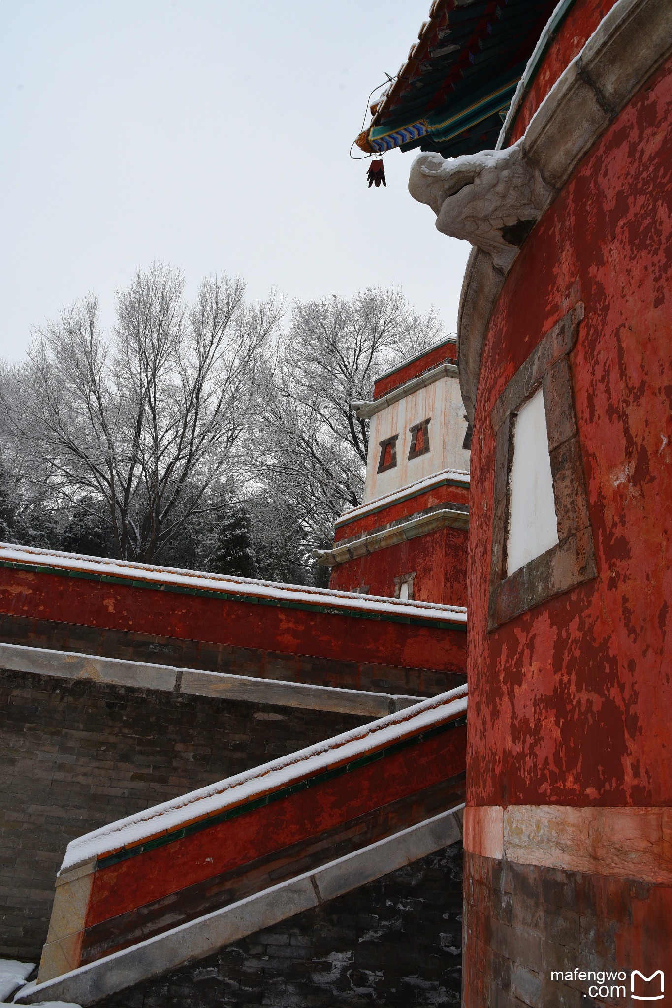 颐和园后山观雪
