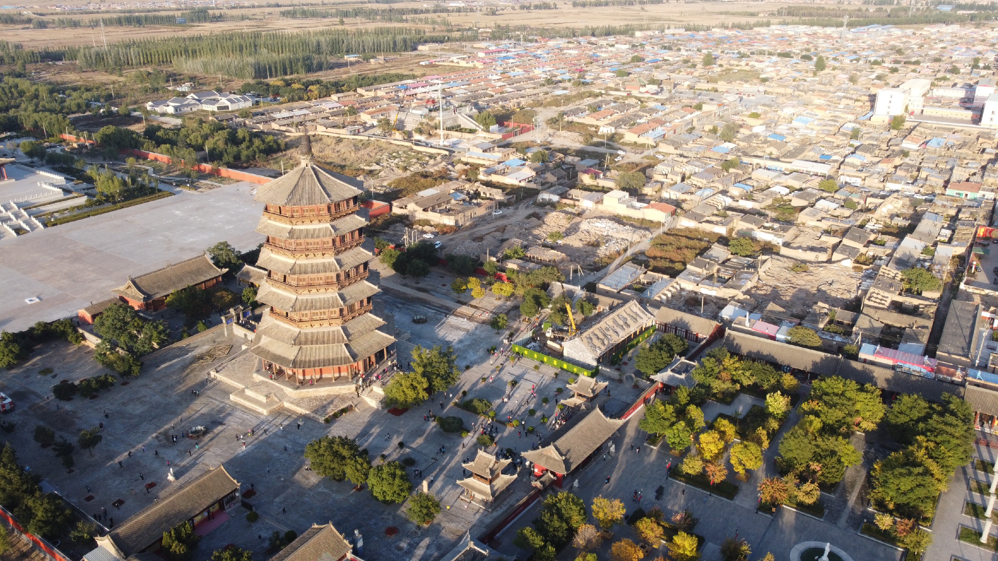 山西应县木塔景区应州古城墙遗址