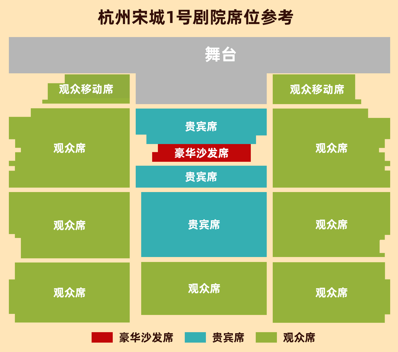 杭州宋城门票宋城千古情观众席贵宾席演出门票电子票当日可定可选座