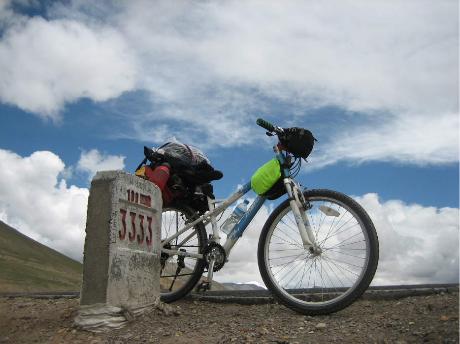 【青藏线图片】向队友以及自己致敬。 青藏线骑行。2010。