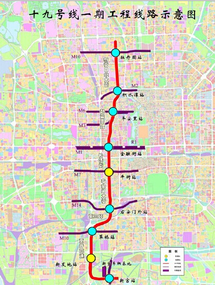 北京将建地铁19号线，北京地铁19号线最新线路图及站点 