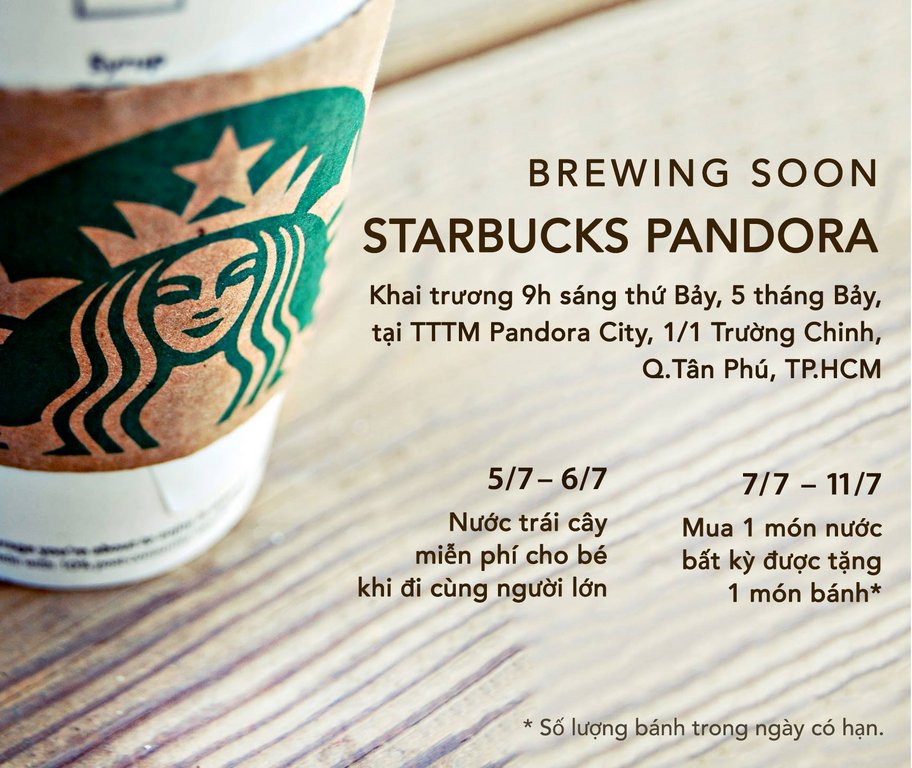 胡志明市美食-Starbucks Coffee Pandora City