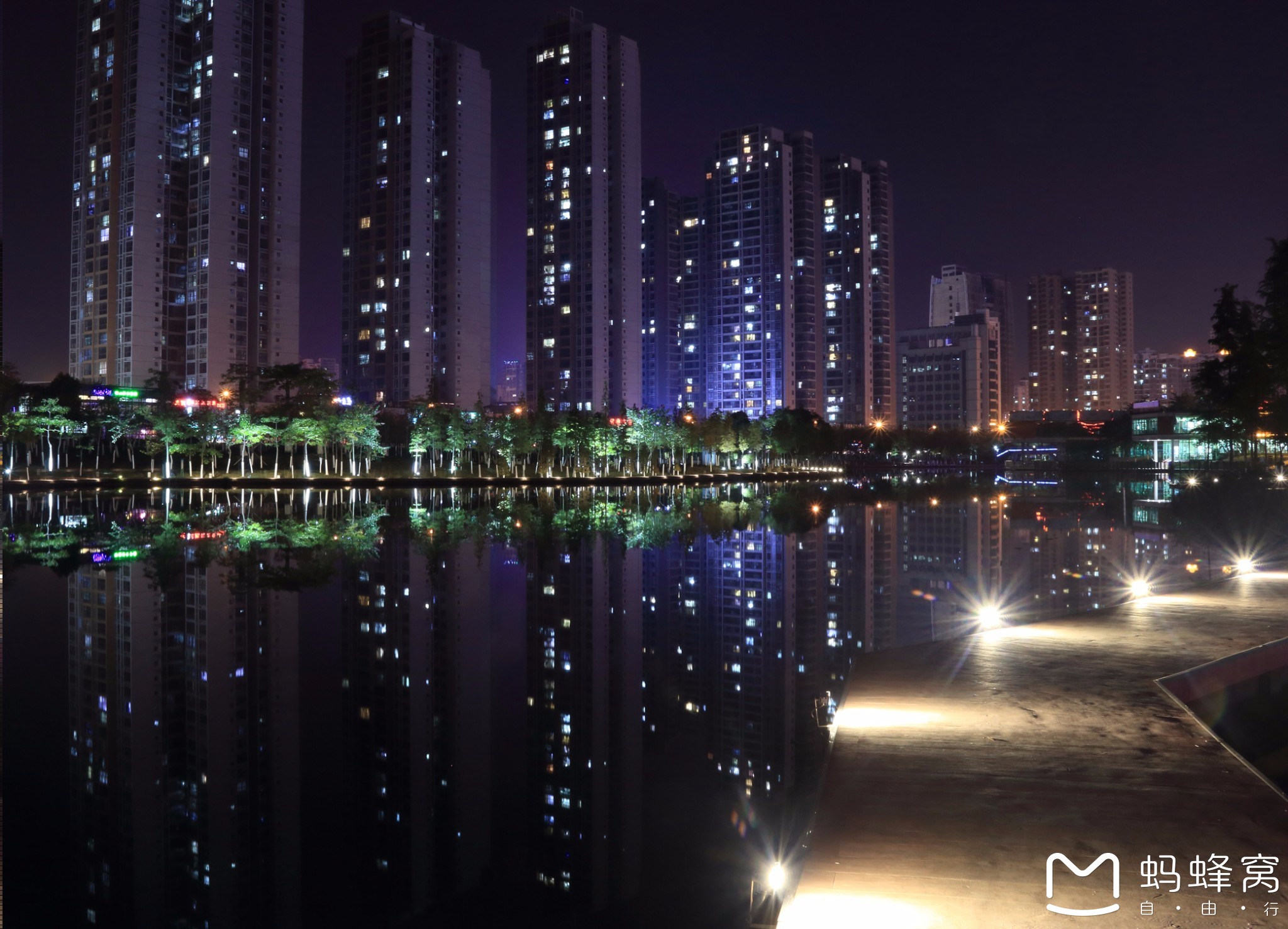 来宾中央水城夜景