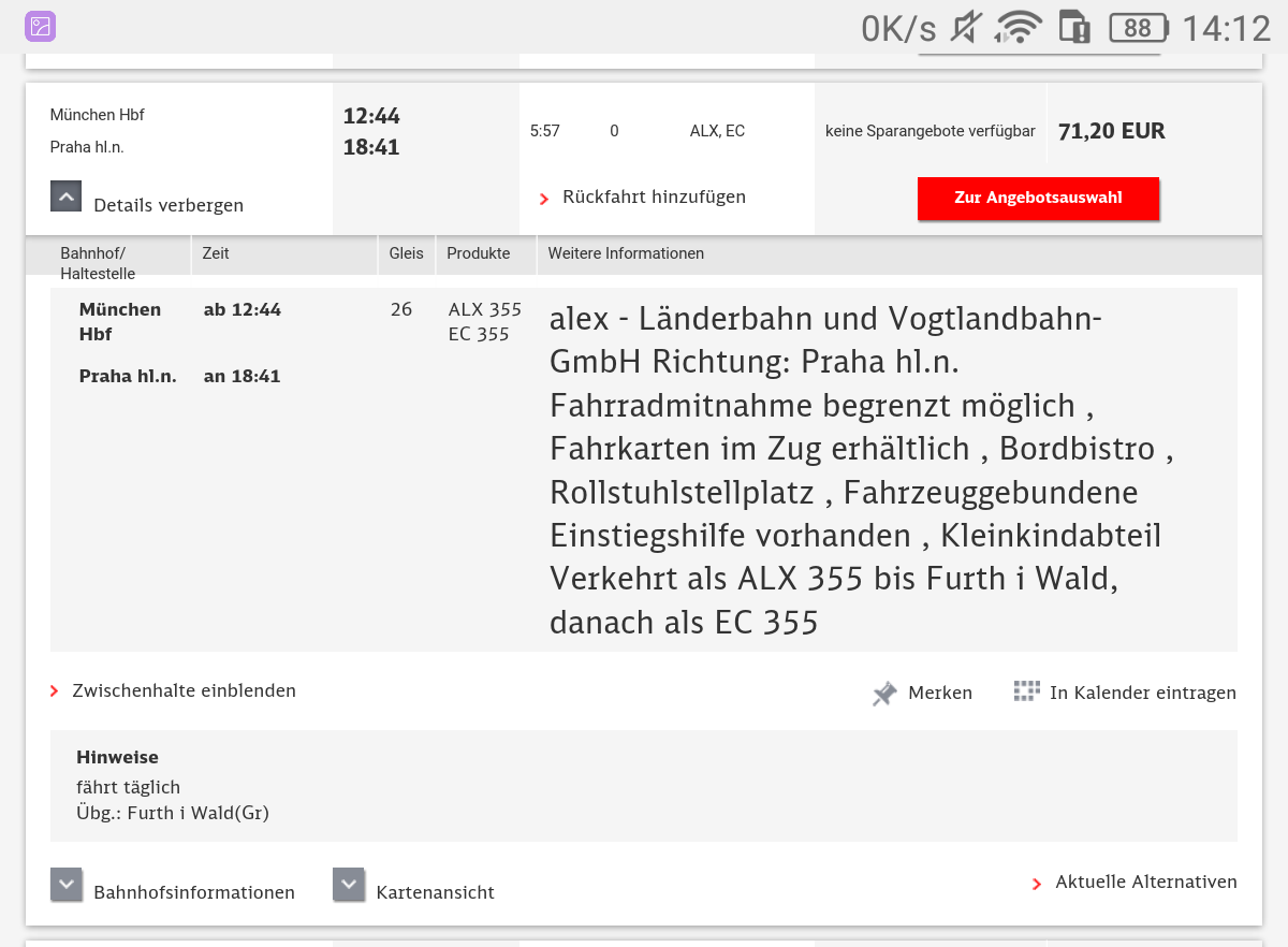 慕尼黑到布拉格有直达火车吗?行程几个小时?