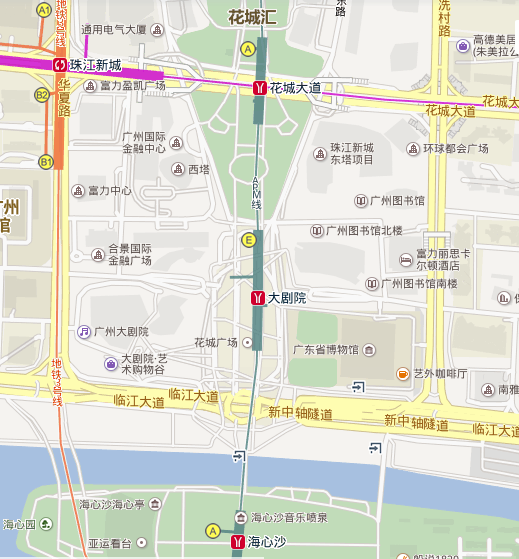 而花城广场,就位于珠江新城的核心节点,与海心沙.