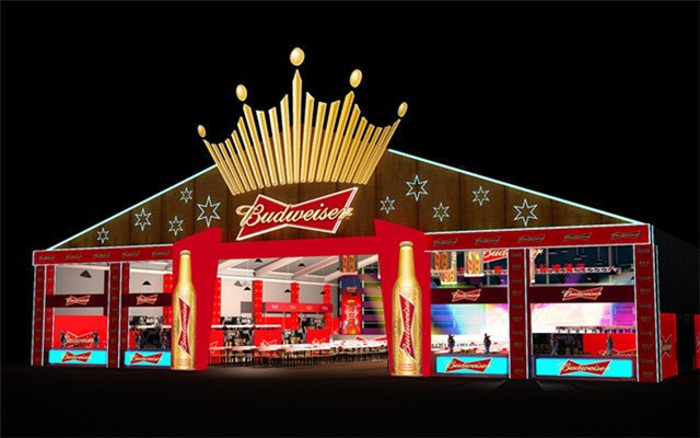 青岛美食-国际啤酒节-百威啤酒篷