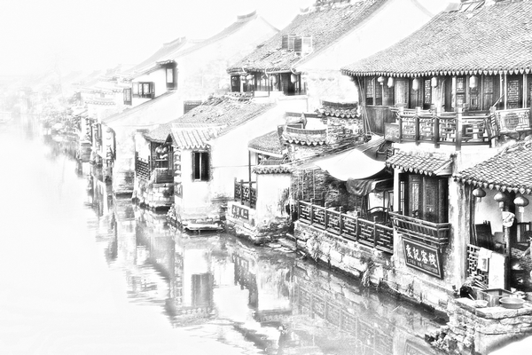 水墨西塘长焦永宁石皮弄口)臭豆腐和螺丝(螺丝20块哦.