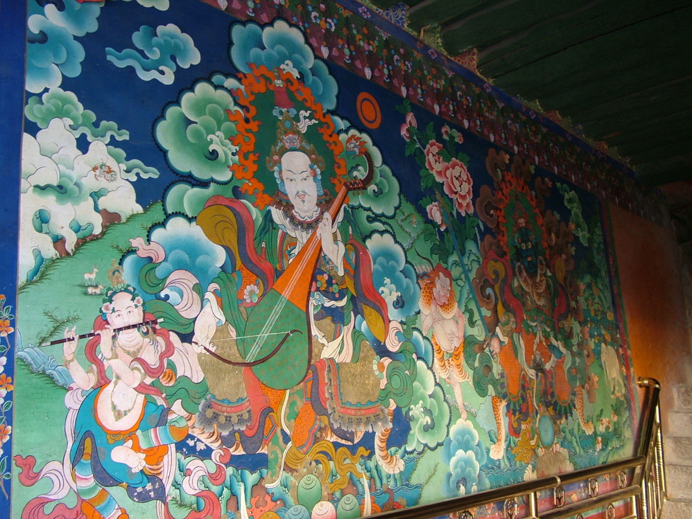 html{拉萨}  下密院的壁画哲蚌寺法会