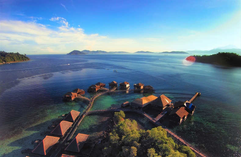 馬來西亞亞庇加雅島5天4晚酒店套餐海邊酒店湖景別墅機場接送水上活動