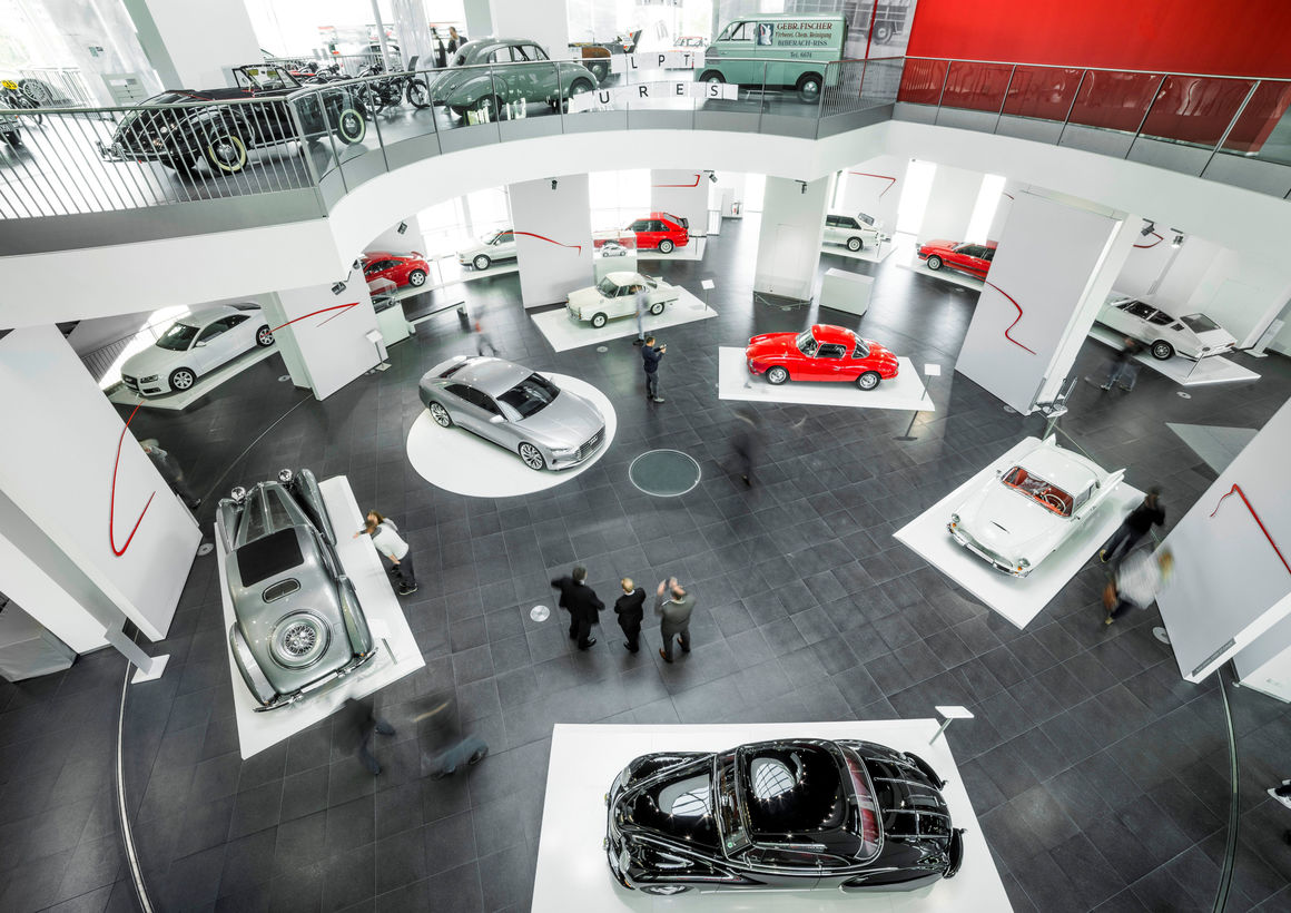            奥迪博物馆展厅内部
