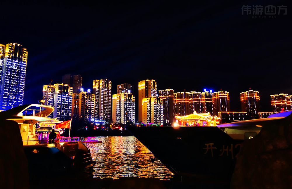 汉丰湖夜景图片图片