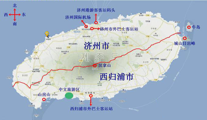 图片:韩国济州岛位置地图