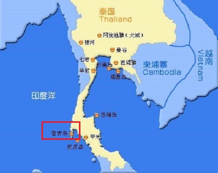 普吉岛的位置图片