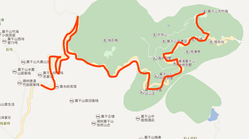 莫干山地理位置地图图片