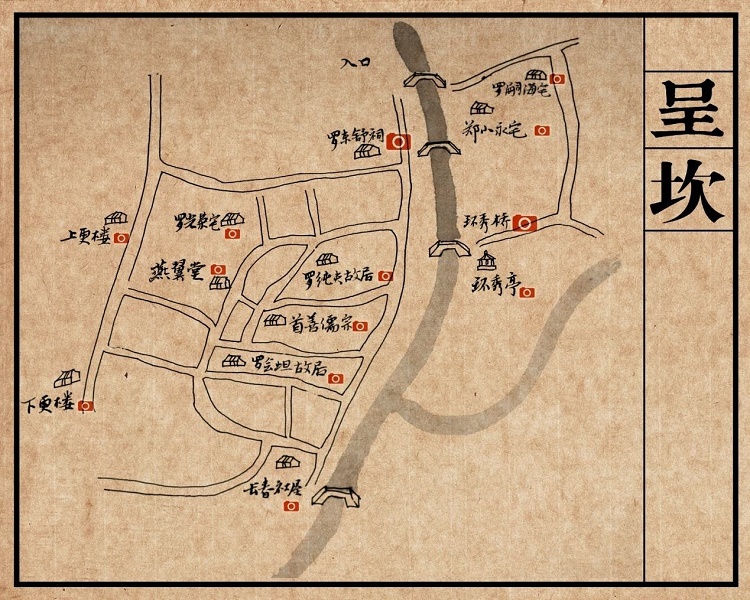徽州古城景点分布图图片