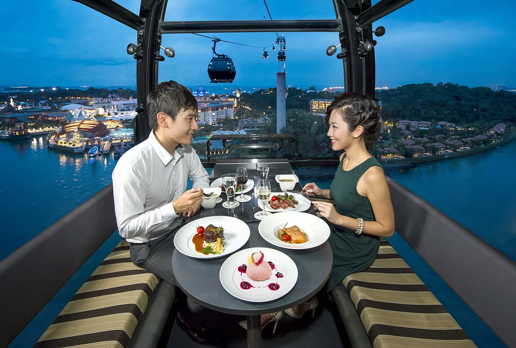 新加坡圣淘沙珠宝缆车双线双程票(可选自助餐券/空中晚宴)