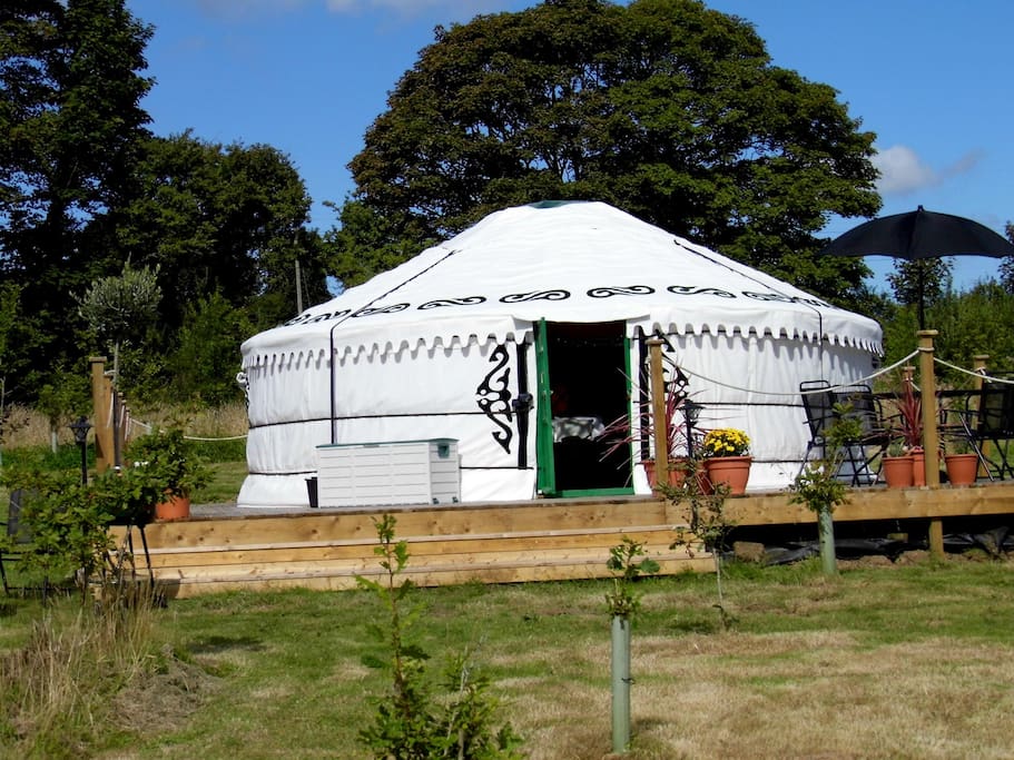 mongolian yurt set in secluded 2 acre wood