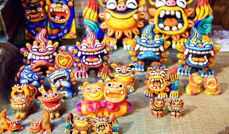 冲绳独一无二的守护神风狮爷彩绘diy体验当日即可完成带自己的作品